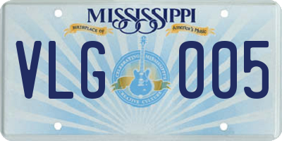 MS license plate VLG005
