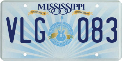 MS license plate VLG083