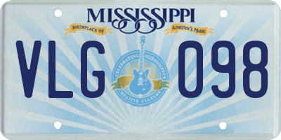 MS license plate VLG098