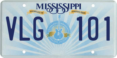 MS license plate VLG101