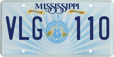 MS license plate VLG110