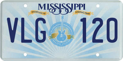 MS license plate VLG120