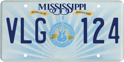 MS license plate VLG124