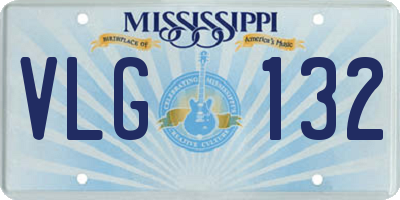MS license plate VLG132