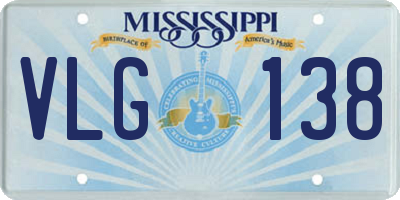 MS license plate VLG138