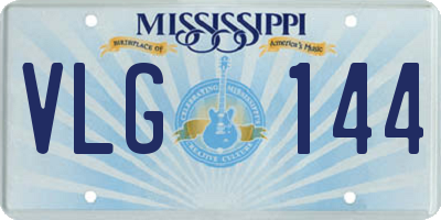MS license plate VLG144