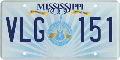MS license plate VLG151