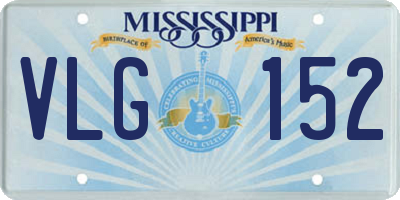 MS license plate VLG152