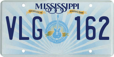 MS license plate VLG162