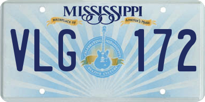 MS license plate VLG172