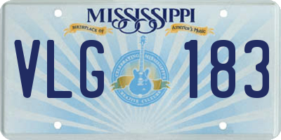 MS license plate VLG183