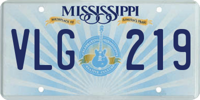 MS license plate VLG219