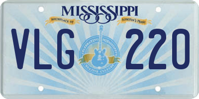 MS license plate VLG220