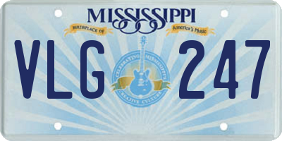 MS license plate VLG247