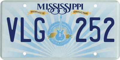 MS license plate VLG252