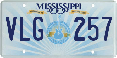 MS license plate VLG257