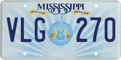 MS license plate VLG270