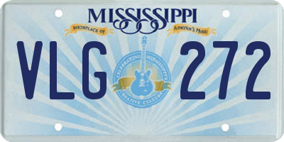 MS license plate VLG272
