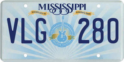 MS license plate VLG280