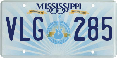 MS license plate VLG285