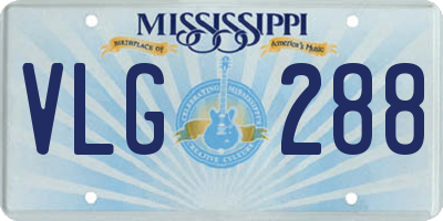 MS license plate VLG288
