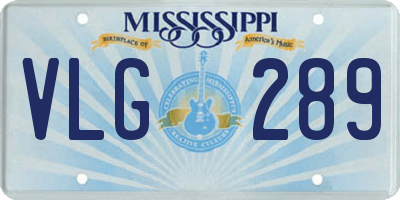 MS license plate VLG289