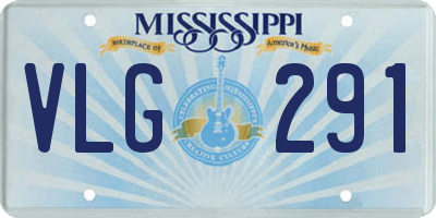 MS license plate VLG291