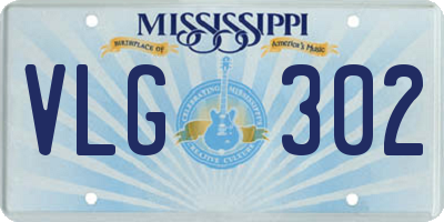 MS license plate VLG302