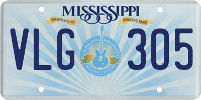 MS license plate VLG305