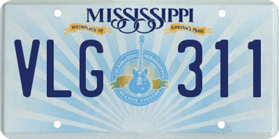 MS license plate VLG311