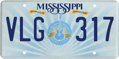 MS license plate VLG317