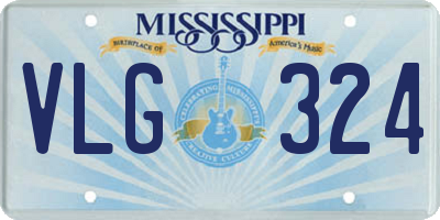 MS license plate VLG324