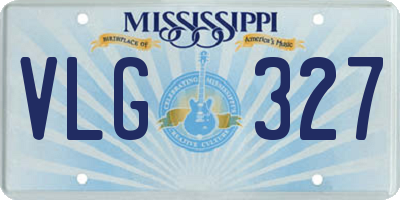MS license plate VLG327