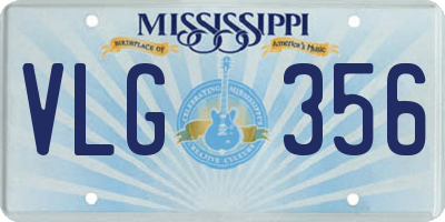 MS license plate VLG356