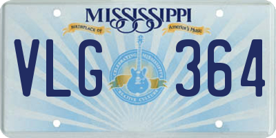 MS license plate VLG364