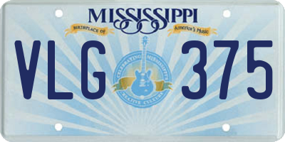 MS license plate VLG375