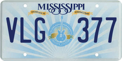MS license plate VLG377