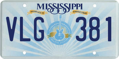 MS license plate VLG381