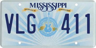 MS license plate VLG411