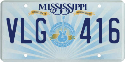 MS license plate VLG416