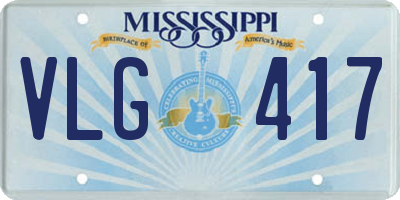 MS license plate VLG417