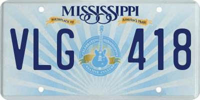 MS license plate VLG418