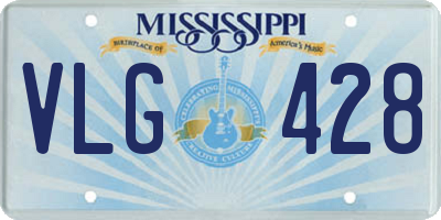MS license plate VLG428