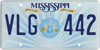 MS license plate VLG442