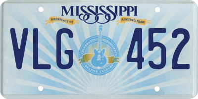 MS license plate VLG452