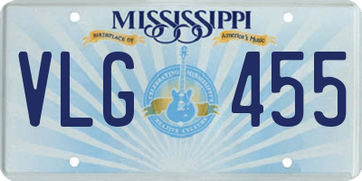 MS license plate VLG455