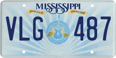 MS license plate VLG487