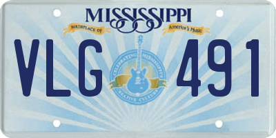 MS license plate VLG491