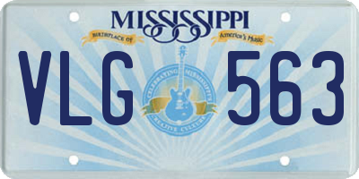 MS license plate VLG563
