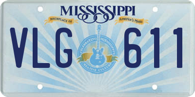 MS license plate VLG611